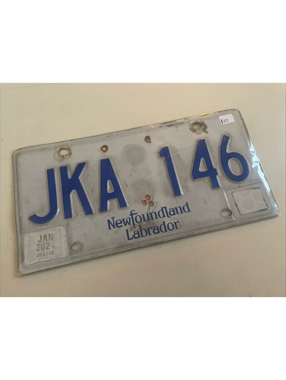 Newfoundland License Plate (Expired) Labrador Canada JKA 146 2024